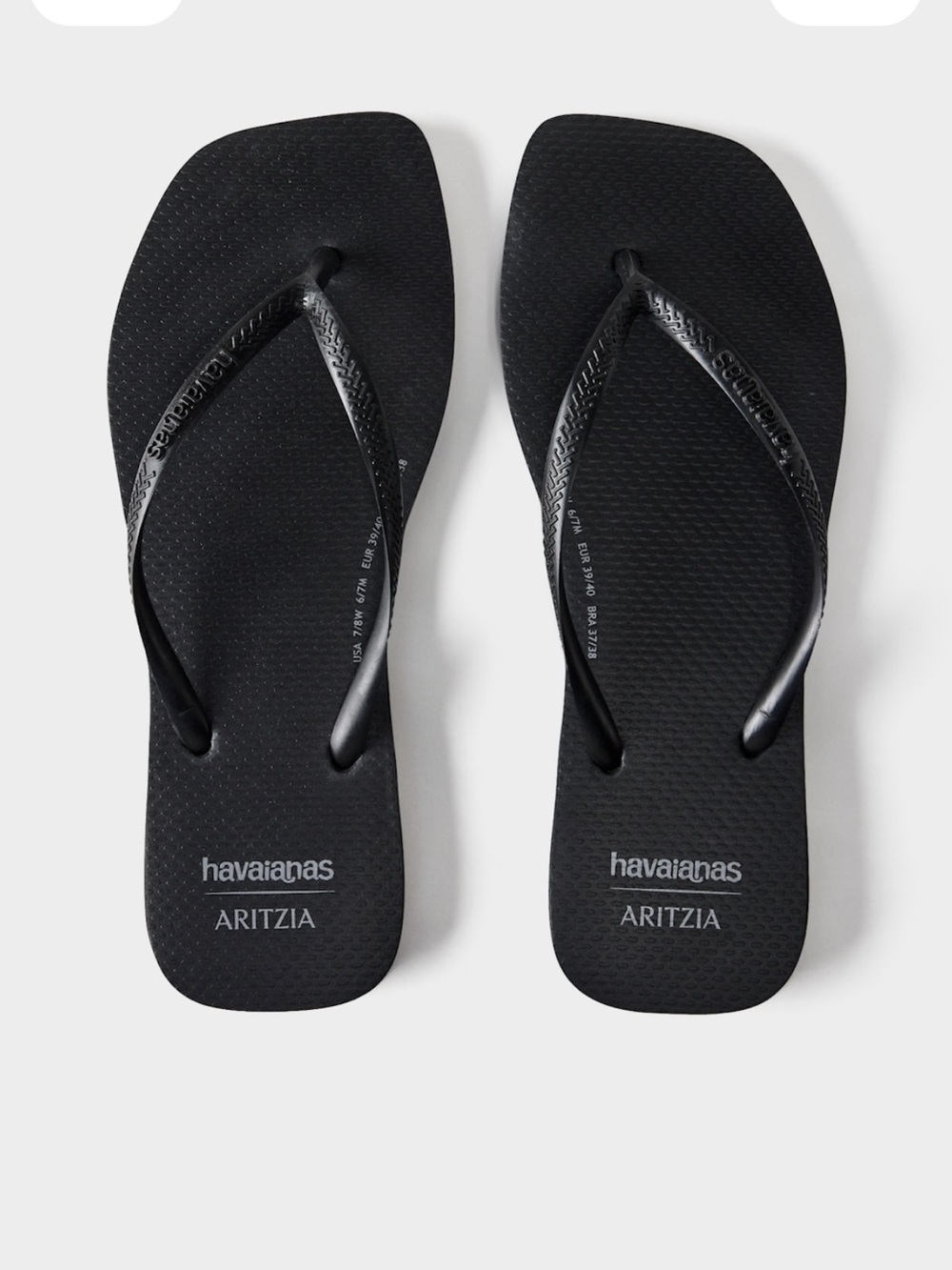 Aritzia X Havaianas Slim Square Toe Flip-Flops